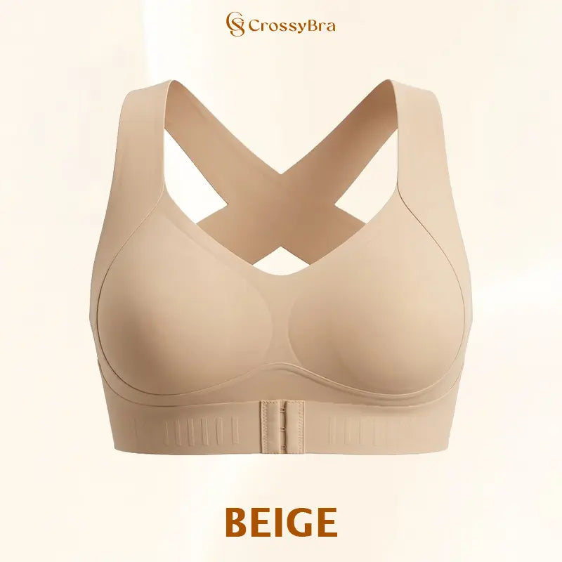 VELISBRA - Cross Back Front Closure Wireless Posture Support Bra