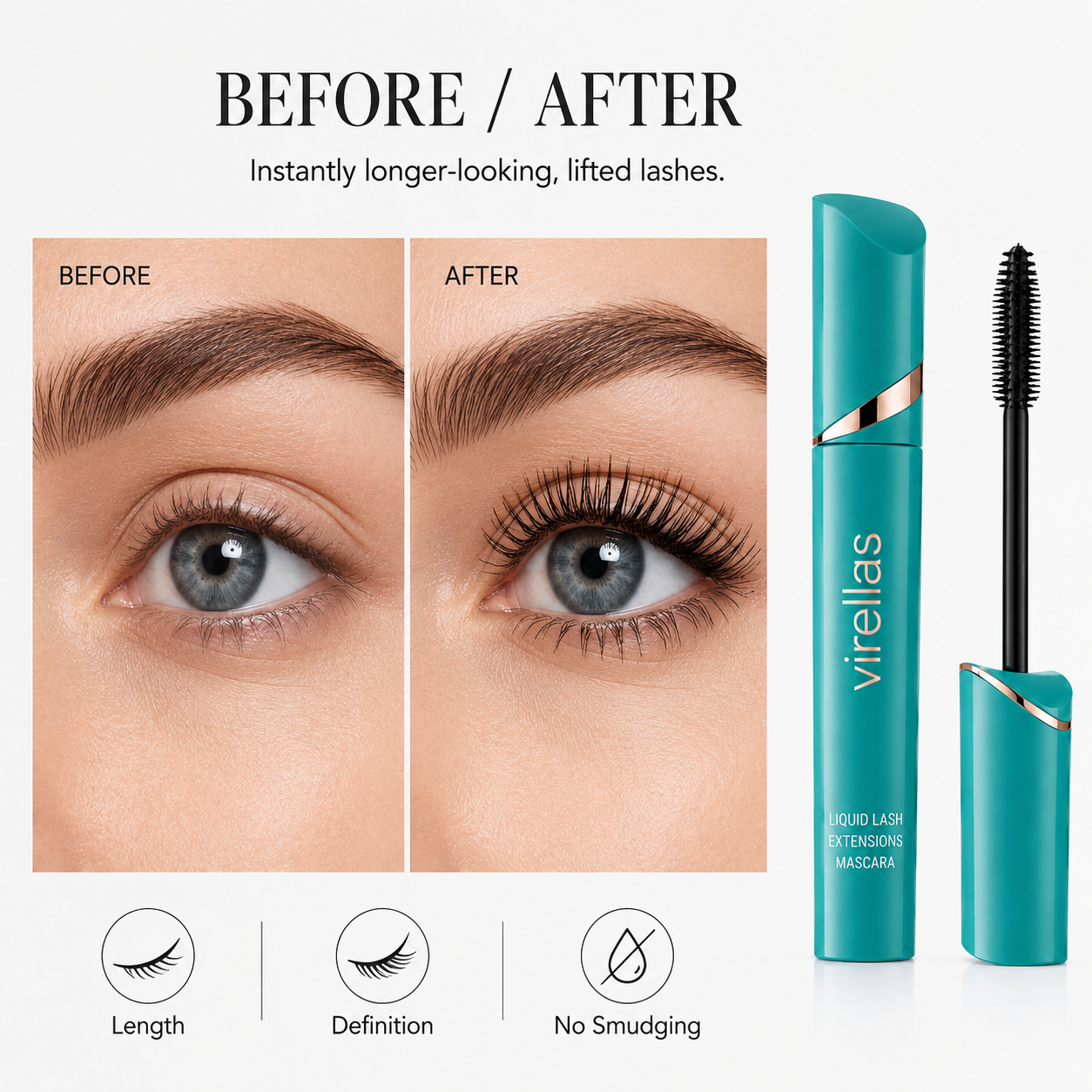 ⏰Last Day-Buy 1 Get 1 Free🔥 Virellas LashExtend Mascara | Instantly Longer, Fuller Lashes
