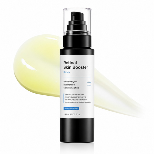 Retinal Skin Booster Serum 5.07 fl oz | Retinaldehyde, Niacinamide & Cica | Korean Hydrating Face & Body Serum for Dark Spots, Blemishes, Acne-Prone & Uneven Skin