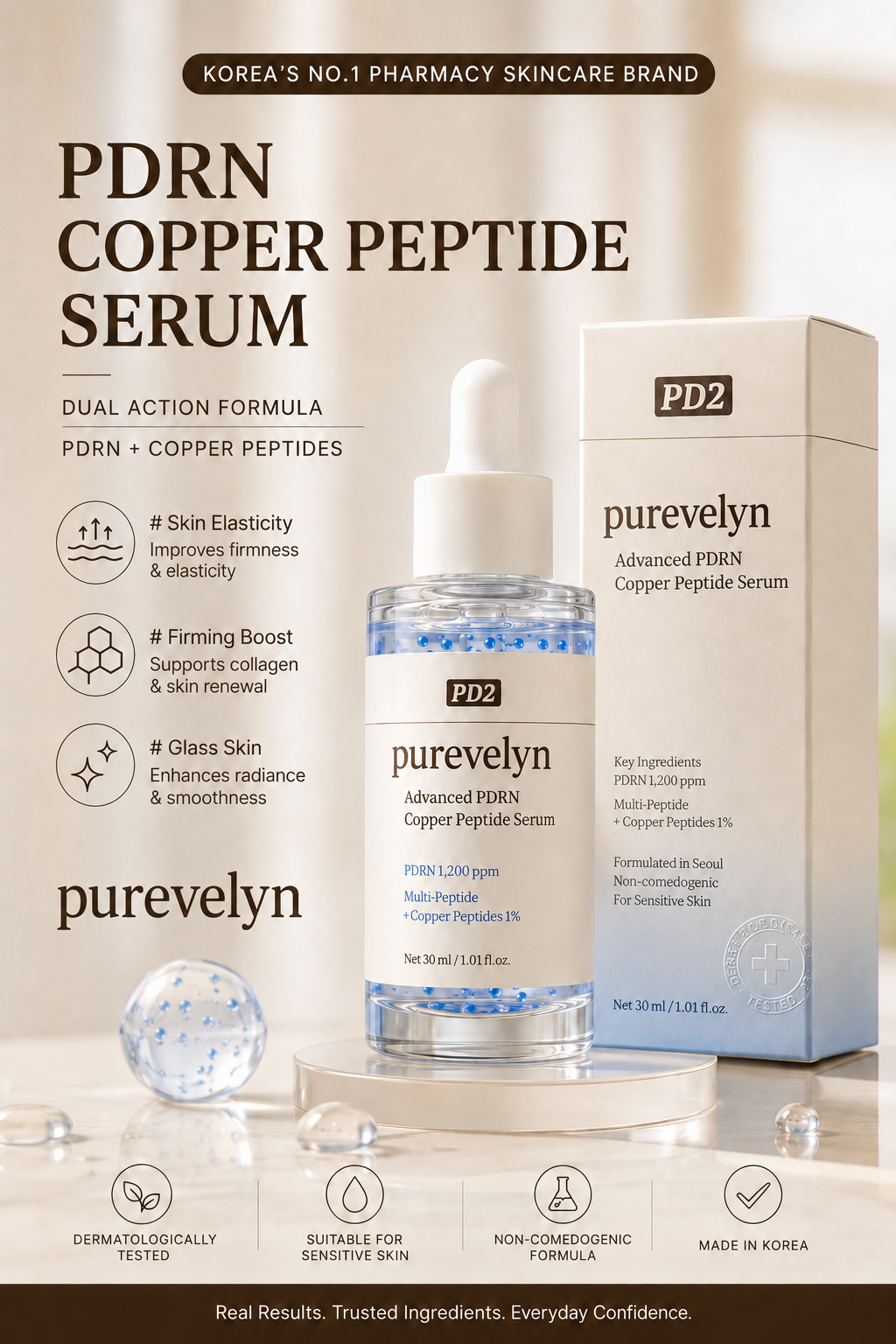 Purevelyn Advanced PDRN Copper Peptide Serum